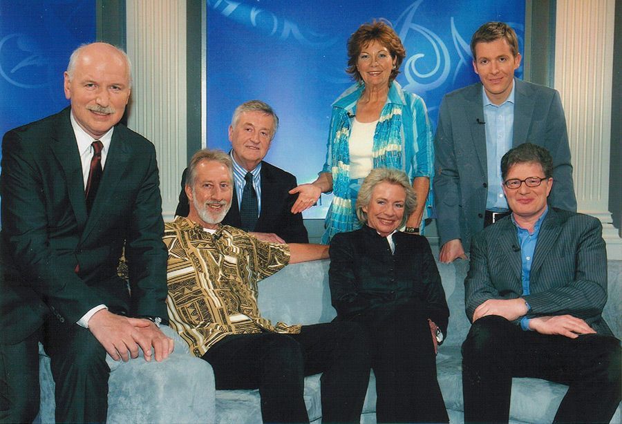 Im Rateteam mit Roger Willemsen (rechts unten) und Clemens Bratzler (rechts oben)